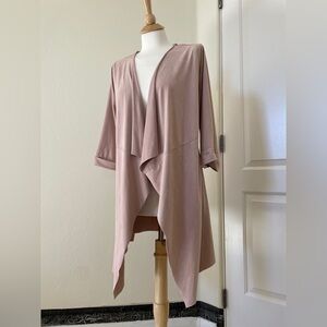 Fav Lux Handkerchief Hem Faux Cardigan – Size Small